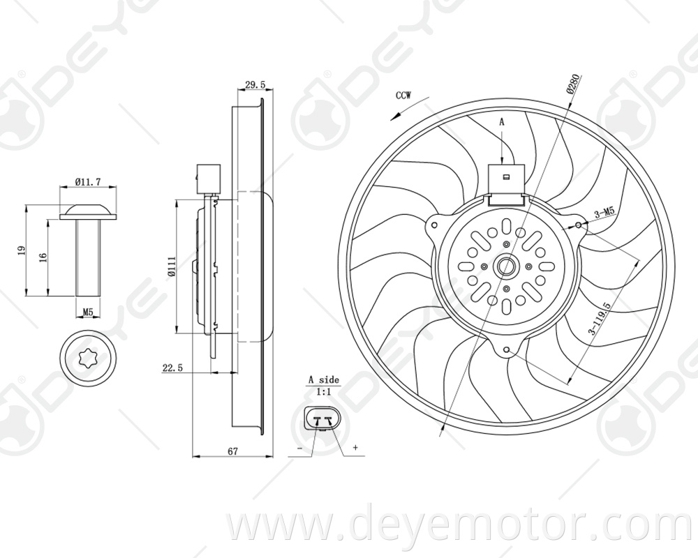 7701045816 7701051483 12v radiator fans for RENAULT KANGOO CLIO THALIA NISSAN KUBISTAR